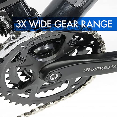 GRAVITY FSX 1.0 Dual Full Suspension Mountain Bike with Disc Brakes (Black, 17in)