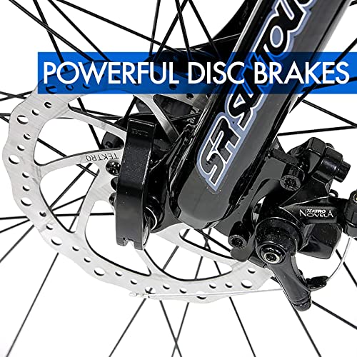 GRAVITY FSX 1.0 Dual Full Suspension Mountain Bike with Disc Brakes (Black, 17in)