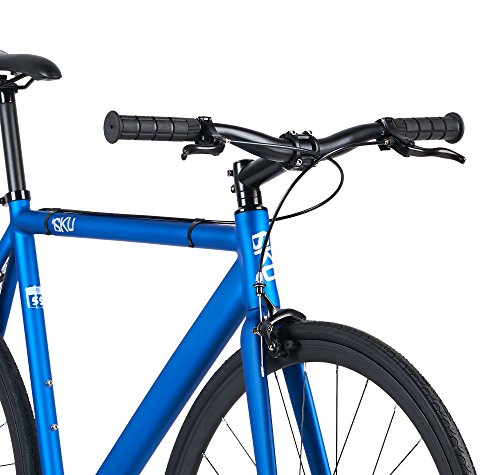 6KU Track Fixed Gear Bicycle, Navy Blue/Black, 61cm