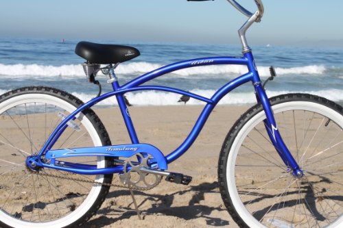 Firmstrong Urban Man Beach Cruiser Bike, Mens Bicycle 24-Inch, 1-Speed, Royal Blue