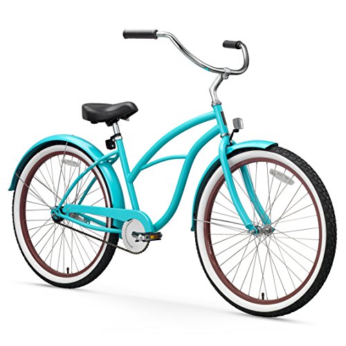 sixthreezero Teal Women's 26" Single Speed Beach Cruiser Bicycle, Teal with Black Seat and Grips