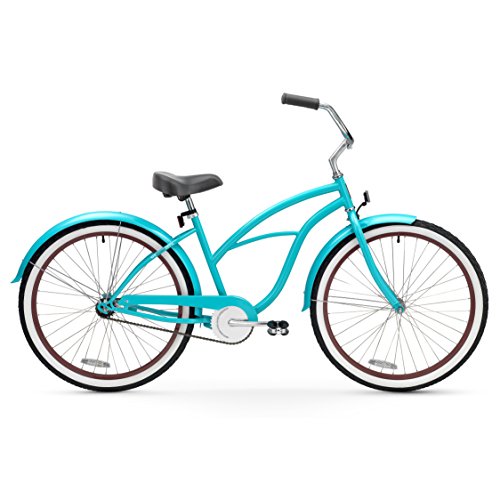 sixthreezero Teal Women's 26" Single Speed Beach Cruiser Bicycle, Teal with Black Seat and Grips