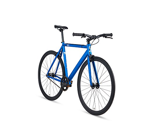 6KU Track Fixed Gear Bicycle, Navy Blue/Black, 58cm