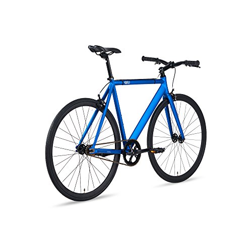 6KU Track Fixed Gear Bicycle, Navy Blue/Black, 58cm