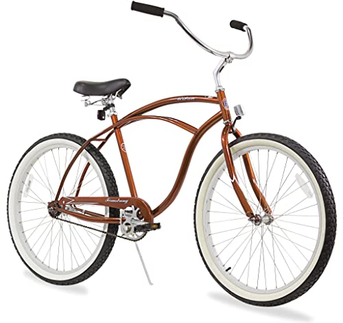 Firmstrong Urban Man Beach Cruiser Bike, Mens Bicycle 26-Inch, 1-Speed, Gloss Brown