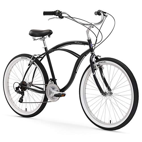 Firmstrong Urban Men's Beach Cruiser Bike, Single Speed Bicycle, 26 Inch Wheels, Black