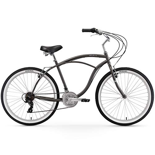 Firmstrong Urban Men's Beach Cruiser Bike, Single Speed Bicycle, 26 Inch Wheels, Matte Grey