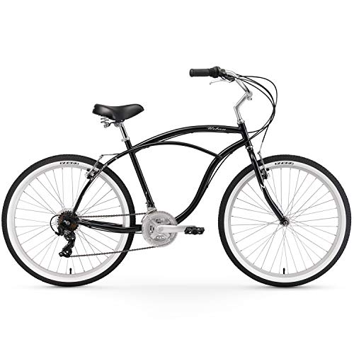 Firmstrong Urban Men's Beach Cruiser Bike, Single Speed Bicycle, 26 Inch Wheels, Black