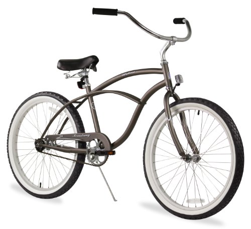Firmstrong Urban Man Beach Cruiser Bike, Mens Bicycle 24-Inch, 1-Speed, Matte Grey