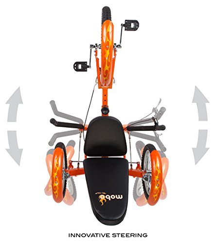 Mobo Cruiser Triton Pro Adult Tricycle for men & women. Beach Cruiser Trike. Adaptive 3-Wheel Bike , Orange, 28 x 29 x 48 inches (61” extended)