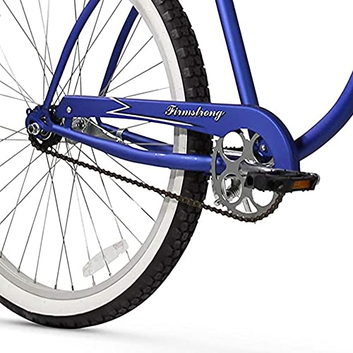 Firmstrong Urban Men's Beach Cruiser Bike, Single Speed Bicycle, 26 Inch Wheels, Matte Blue