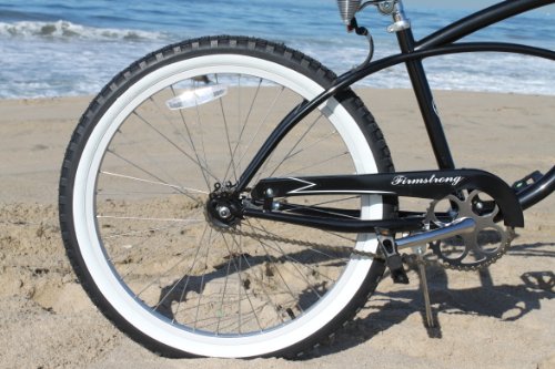 Firmstrong Urban Man Beach Cruiser Bike, Mens Bicycle 24-Inch, 1-Speed, Black