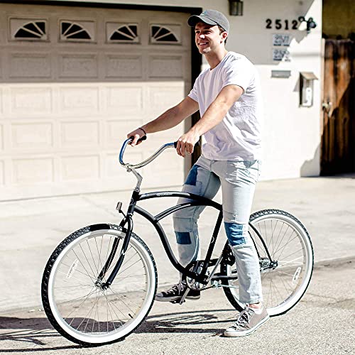 Firmstrong Urban Men's Beach Cruiser Bike, Single Speed Bicycle, 26 Inch Wheels, Matte Blue