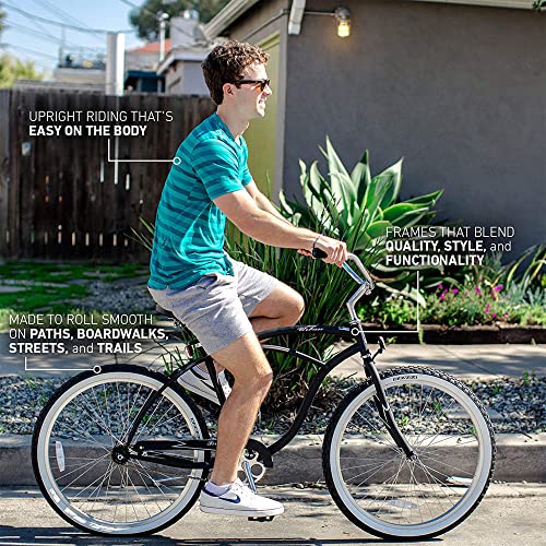 Firmstrong Urban Men's Beach Cruiser Bike, Single Speed Bicycle, 26 Inch Wheels, Matte Blue