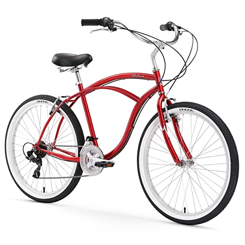 Firmstrong Urban Man Single Speed Beach Cruiser Bicycle, 26-Inch, Red