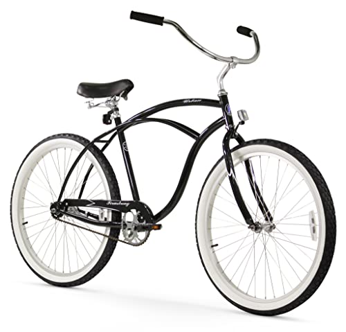 Firmstrong Urban Men's Beach Cruiser Bike, Single Speed Bicycle, 26 Inch Wheels, Black