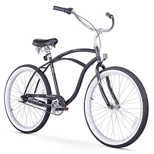 Firmstrong Urban Man Beach Cruiser Bike, Mens Bicycle 26-Inch, 3-Speed, Black