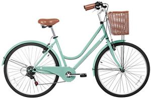 Gama Bikes Women's City Basic Step-Thru 6 Speed Shimano Hybrid Urban Cruiser Commuter Road Bicycle, 26-inch Wheels