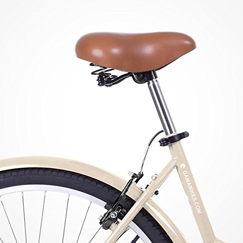 Gama Bikes Women's City Basic Step-Thru 6 Speed Shimano Hybrid Urban Cruiser Commuter Road Bicycle, 26-inch Wheels