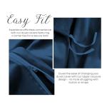 Organic Bamboo Luxury Bedding Set, Double Size, Navy