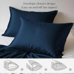 Organic Bamboo Luxury Bedding Set, Double Size, Navy