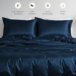 Organic Bamboo Luxury Bedding Set, Double Size, Navy