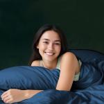 Organic Bamboo Luxury Bedding Set, Double Size, Navy