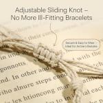 Adjustable Boho Macrame Bracelet with Rose Quartz