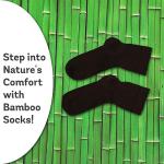 Zemy Eco-Friendly Bamboo Diabetic Ankle Socks - 4-Pack