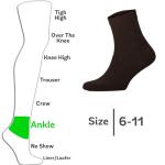 Zemy Eco-Friendly Bamboo Diabetic Ankle Socks - 4-Pack