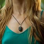 AYANA Moss Agate Healing Crystal Pendant Necklace