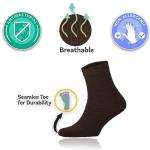 Zemy Eco-Friendly Bamboo Diabetic Ankle Socks - 4-Pack