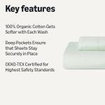 Organic Cotton Toddler Duvet Cover Set in Sage