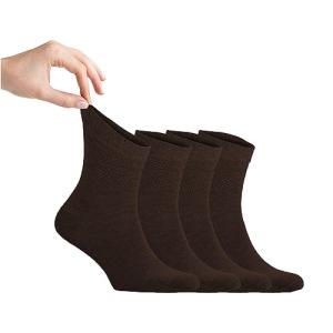 Zemy Eco-Friendly Bamboo Diabetic Ankle Socks - 4-Pack