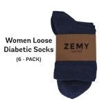 Zemy® Eco-Friendly Bamboo Women’s Diabetic Socks 6-Pack