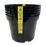 Premium Recycled Plastic Garden Planter Pots - Pack of 5
