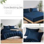Organic Bamboo Luxury Bedding Set, Double Size, Navy