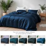 Organic Bamboo Luxury Bedding Set, Double Size, Navy