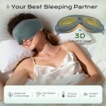 MusicOzy Bluetooth Sleep Mask with Headphones 16H Play