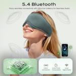 MusicOzy Bluetooth Sleep Mask with Headphones 16H Play