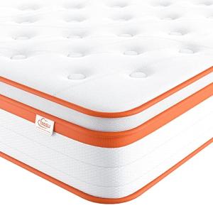 TeQsli 10 Inch Gel Memory Foam Double Mattress