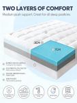 ELEMUSE King Dual-Layer Memory Foam Mattress Topper