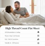 Cotton Percale Flat Sheets for Luxurious Sleep
