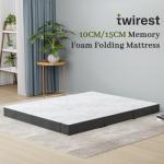 Twirest King Foldable Memory Foam Mattress with Pillow