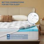 BEDLORE Dual Layer Memory Foam Mattress Topper