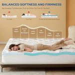 BEDLORE Dual Layer Memory Foam Mattress Topper