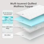 EHEYCIGA Gel Memory Foam Mattress Topper 3cm