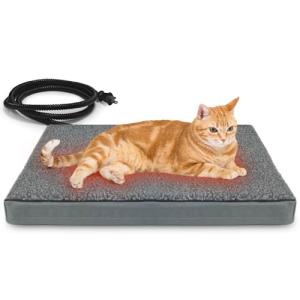 AUPETEK Heated Orthopedic Pet Bed for Cats & Dogs