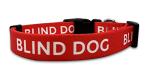 Blind Dog Collar - "I Am Blind" Message (Red, L)