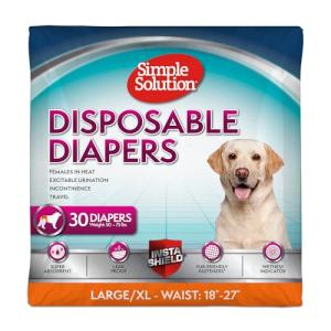 Disposable Dog Diapers for Female Dogs, 30 Count